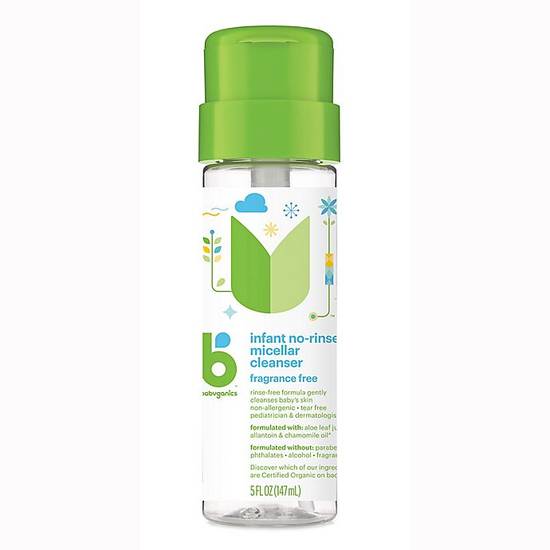 Order Babyganics® 5 fl. oz. Infant No-Rinse Micellar Cleanser Fragrance-Free food online from Buybuy Baby store, Rancho Cucamonga on bringmethat.com