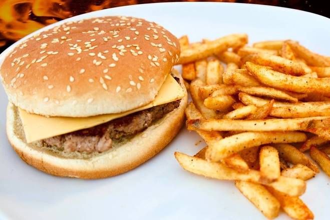 Order Jr Cheeseburger food online from Wings & Burgers To Go store, Denver on bringmethat.com