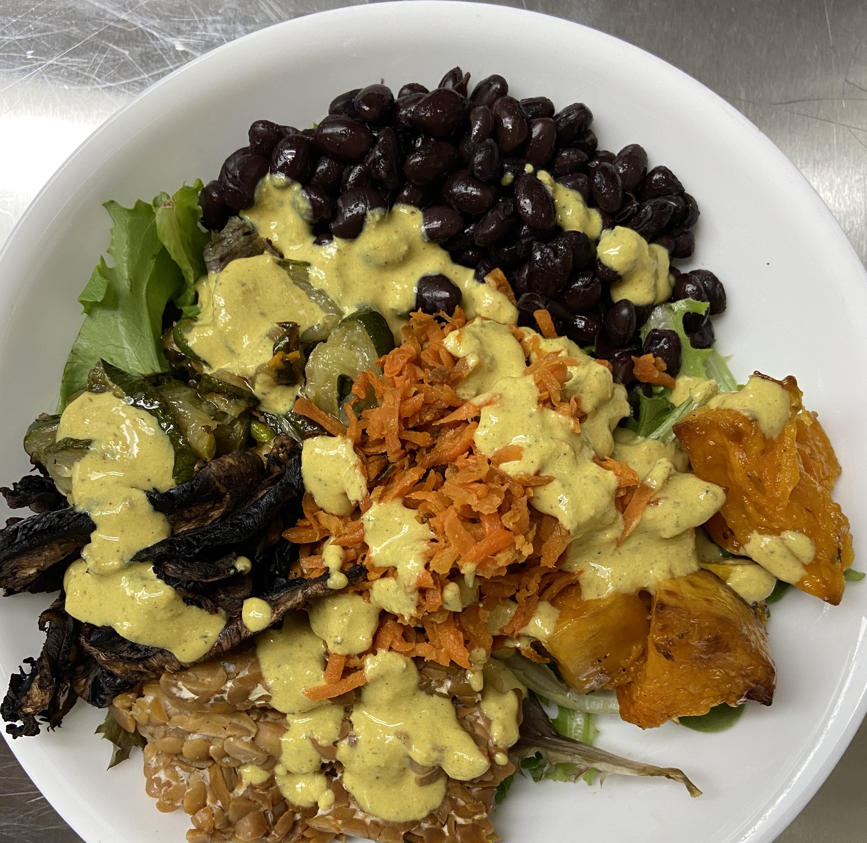 Order The Veggie Crazy  -  Rice or Farro Bowl food online from Sweet Willow Cafe store, De Pere on bringmethat.com