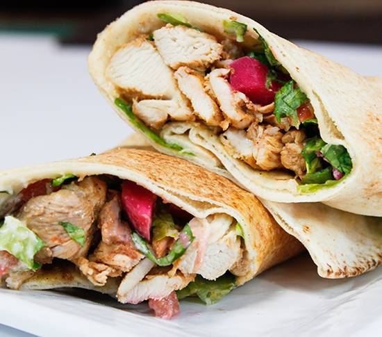 Order Chicken Shawarma Wrap food online from Sunnin Lebanese Cafe store, Los Angeles on bringmethat.com