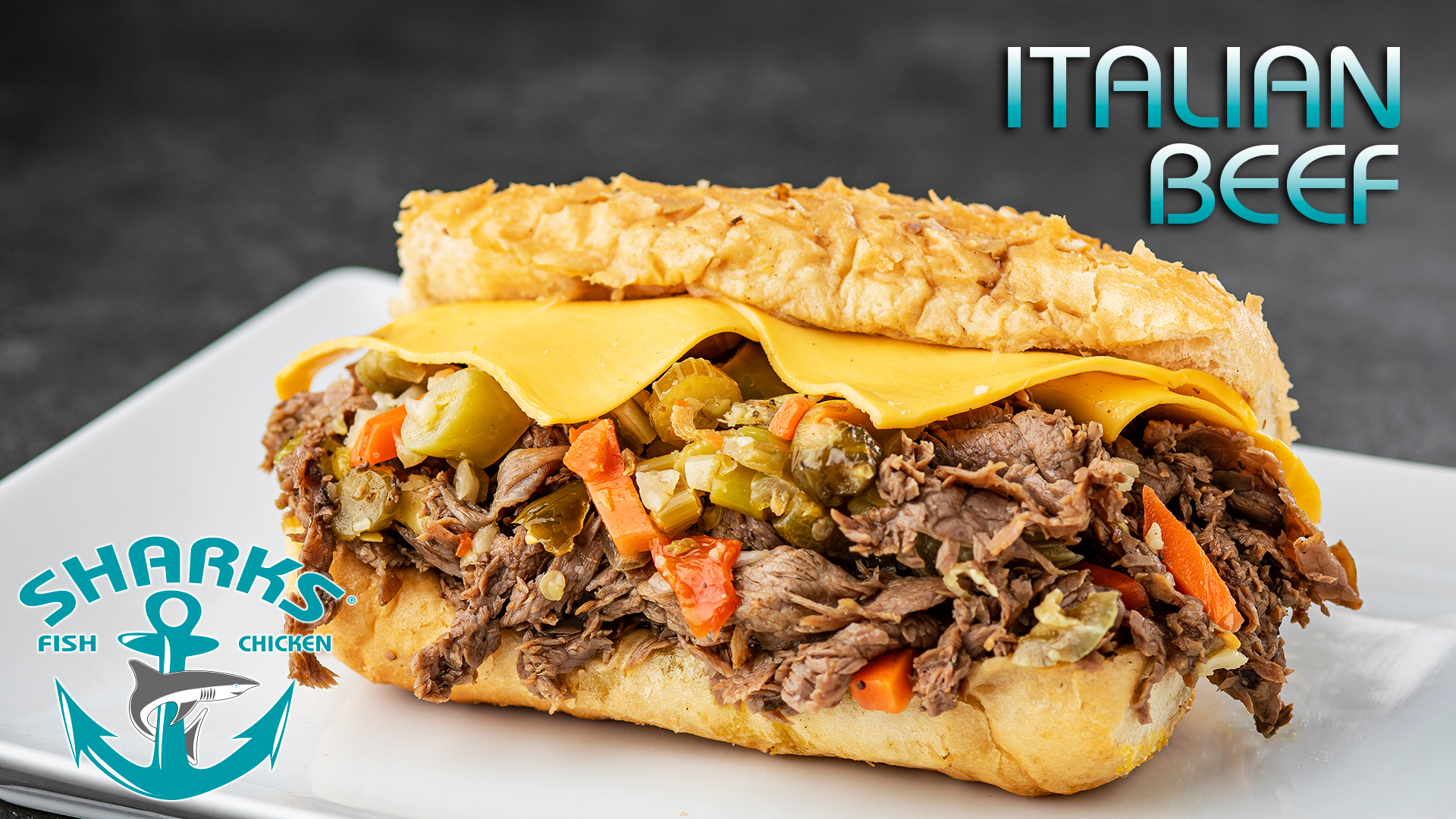Order 8. Italian Beef Sandwich food online from Sharks Fish & Chicken store, Chicago on bringmethat.com