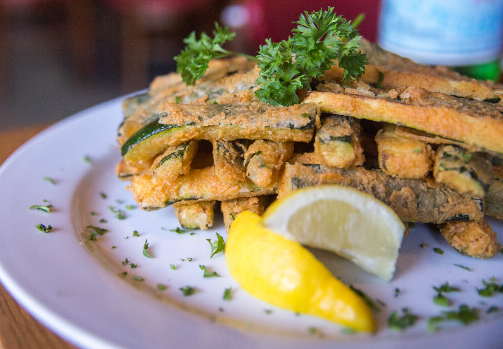 Order Fried Zucchini food online from Pizza And Brew store, Scarsdale on bringmethat.com