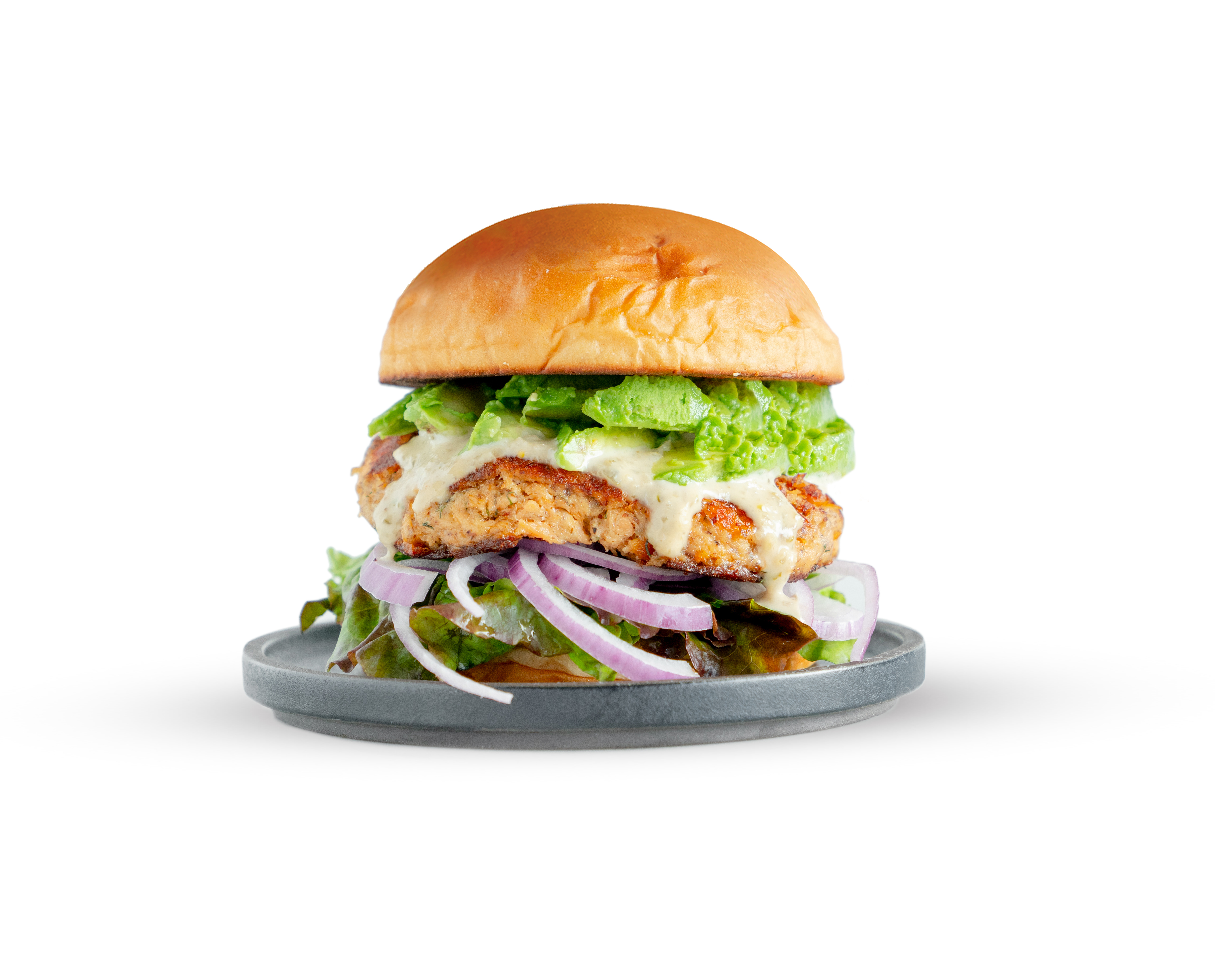 Order Salmon Burger + Fries  food online from By The Way Burger store, Beverly Hills on bringmethat.com