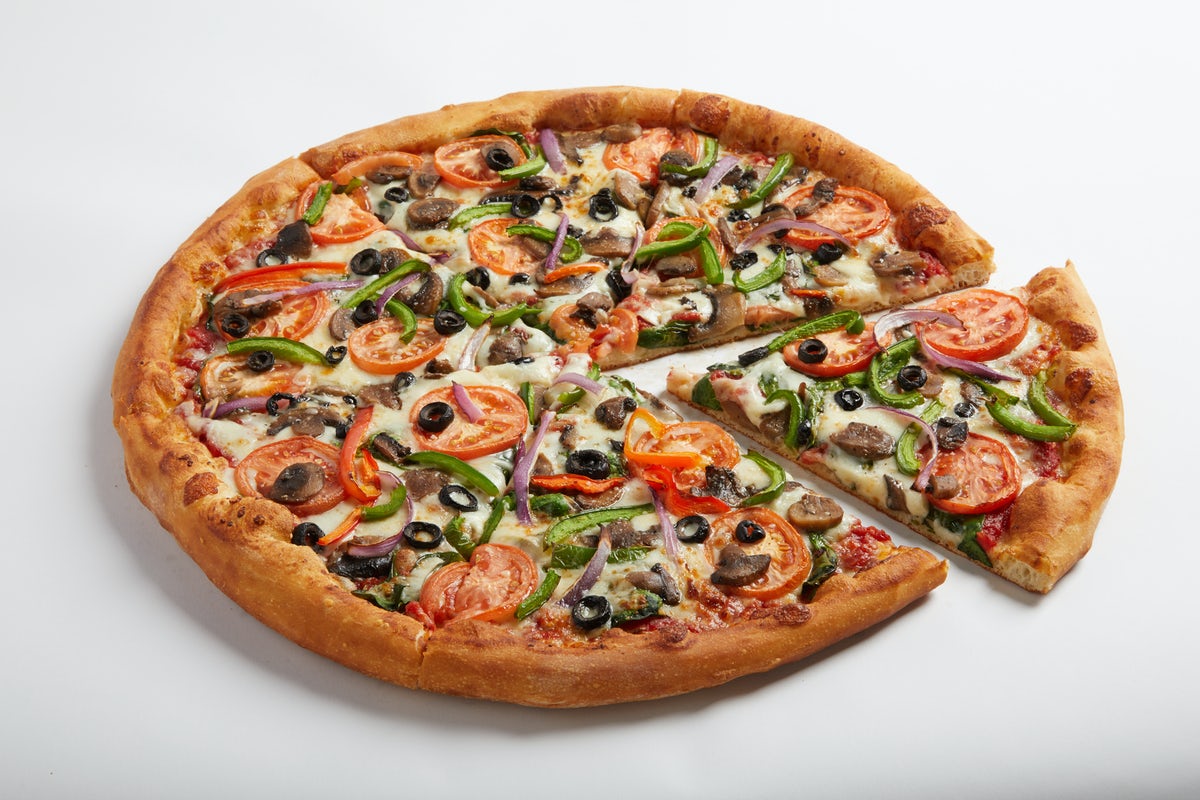 Order Veggie Whole Pizza food online from Sbarro store, Rosemont on bringmethat.com