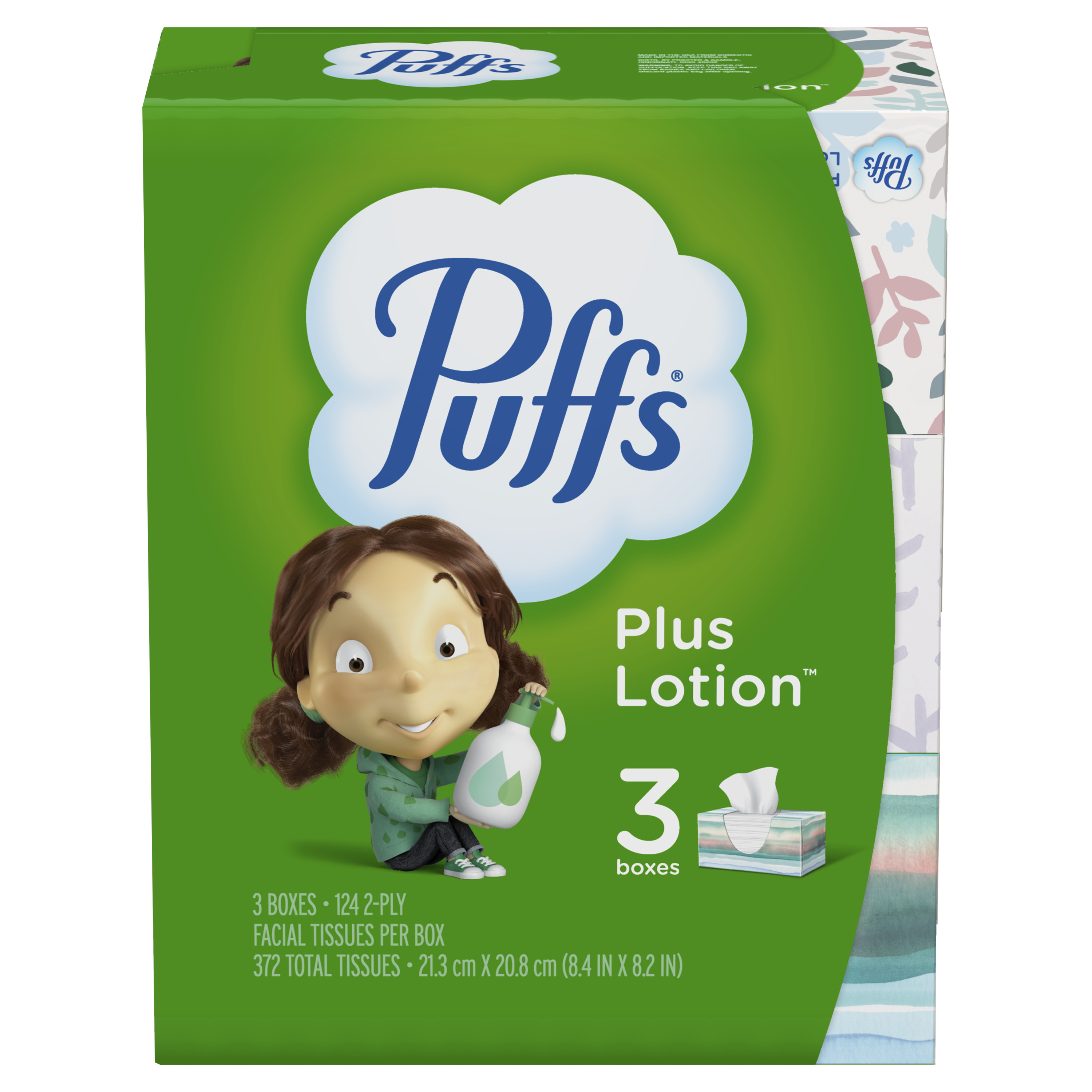 Order Puffs Plus Lotion Facial Tissues - 124 ct, 3 pk food online from Rite Aid store, CORNING on bringmethat.com
