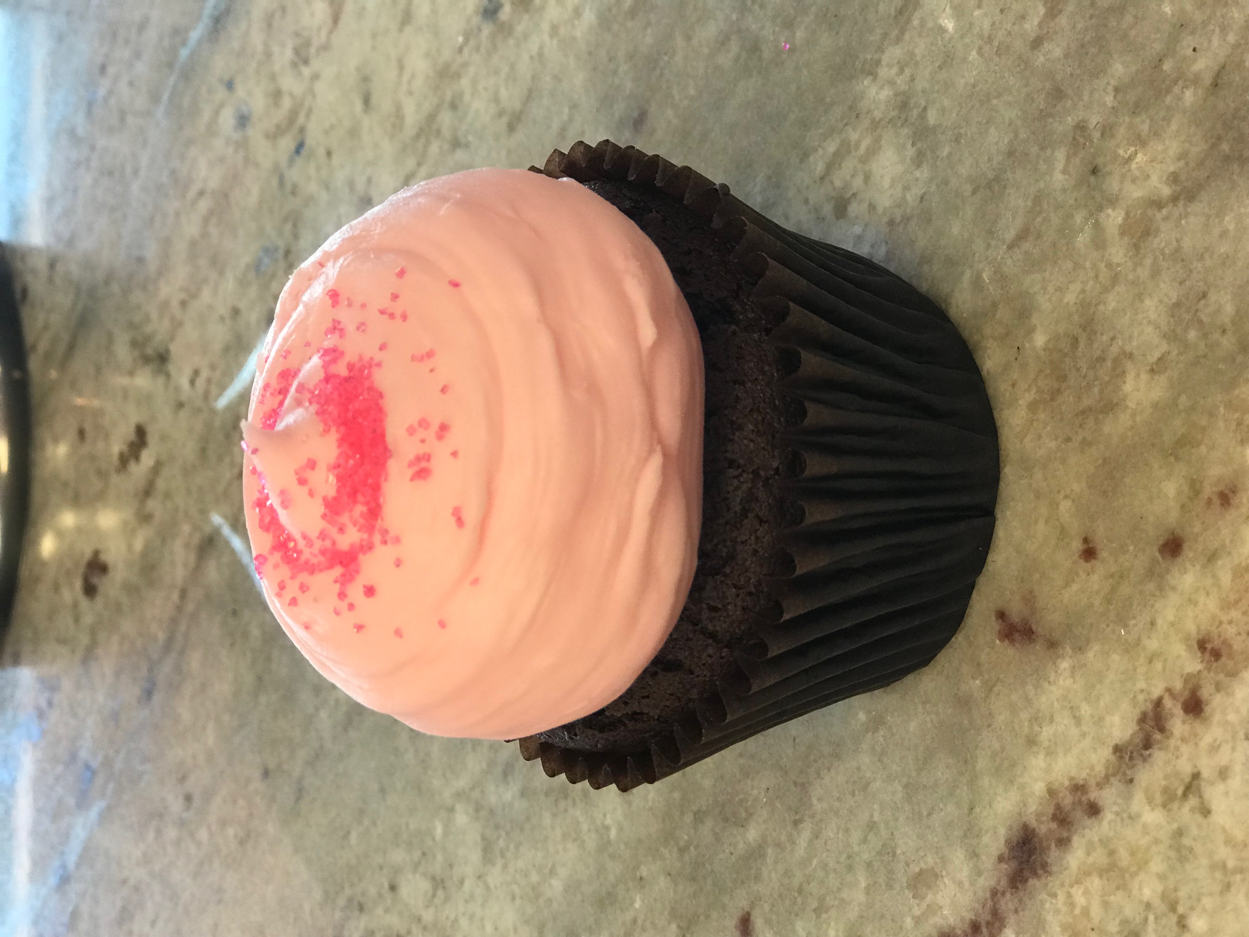 Order Pink Chocolate Cupcake food online from Smallcakes store, Springfield on bringmethat.com