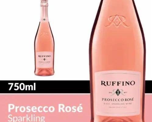 Order Ruffino, Prosecco Rosé (2020) · 750 mL food online from House Of Wine store, New Rochelle on bringmethat.com
