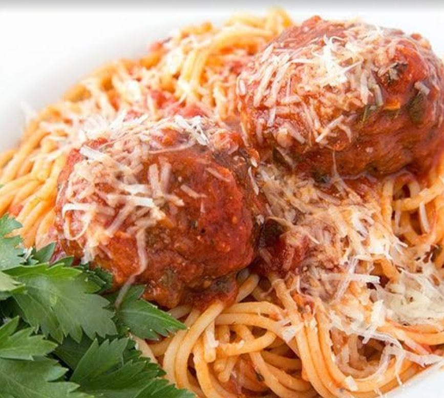 Order Pasta with Meatballs - Medium food online from Bianco Italian Cuisine store, Inglewood on bringmethat.com