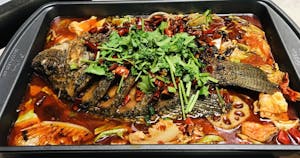 Order C2. Mustard Green Pickle Whole Fish 酸菜烤魚 food online from Kung Fu Noodle store, Tucson on bringmethat.com