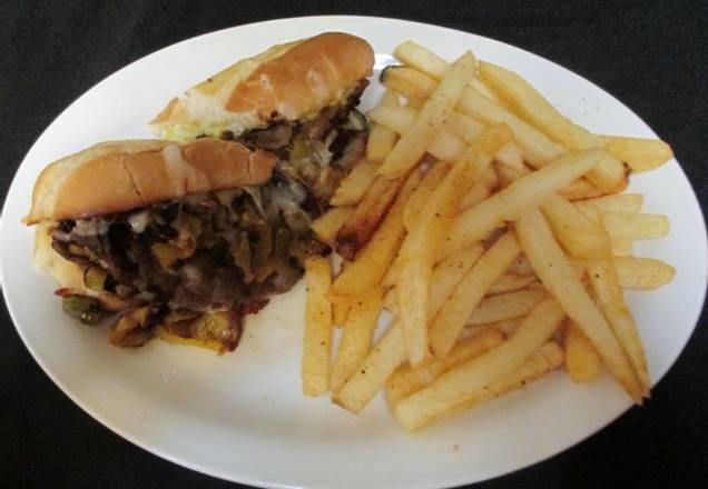 Order Philly Cheese Steak Hoagie food online from Bambooz Bar & Grill store, Wilder on bringmethat.com