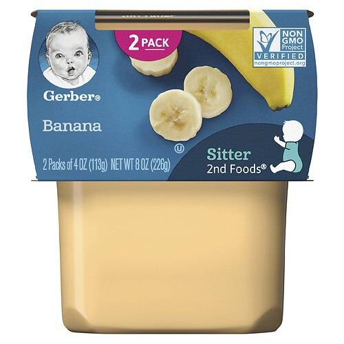 Order Gerber Banana Baby Food Banana - 4.0 oz x 2 pack food online from Walgreens store, Chula Vista on bringmethat.com