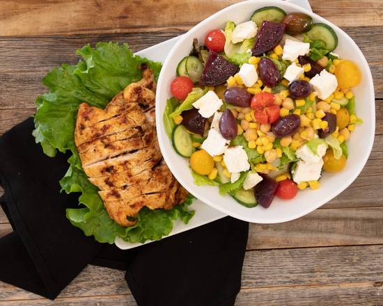 Order Chopped Chicken Salad food online from My Greek Kitchen store, Costa Mesa on bringmethat.com