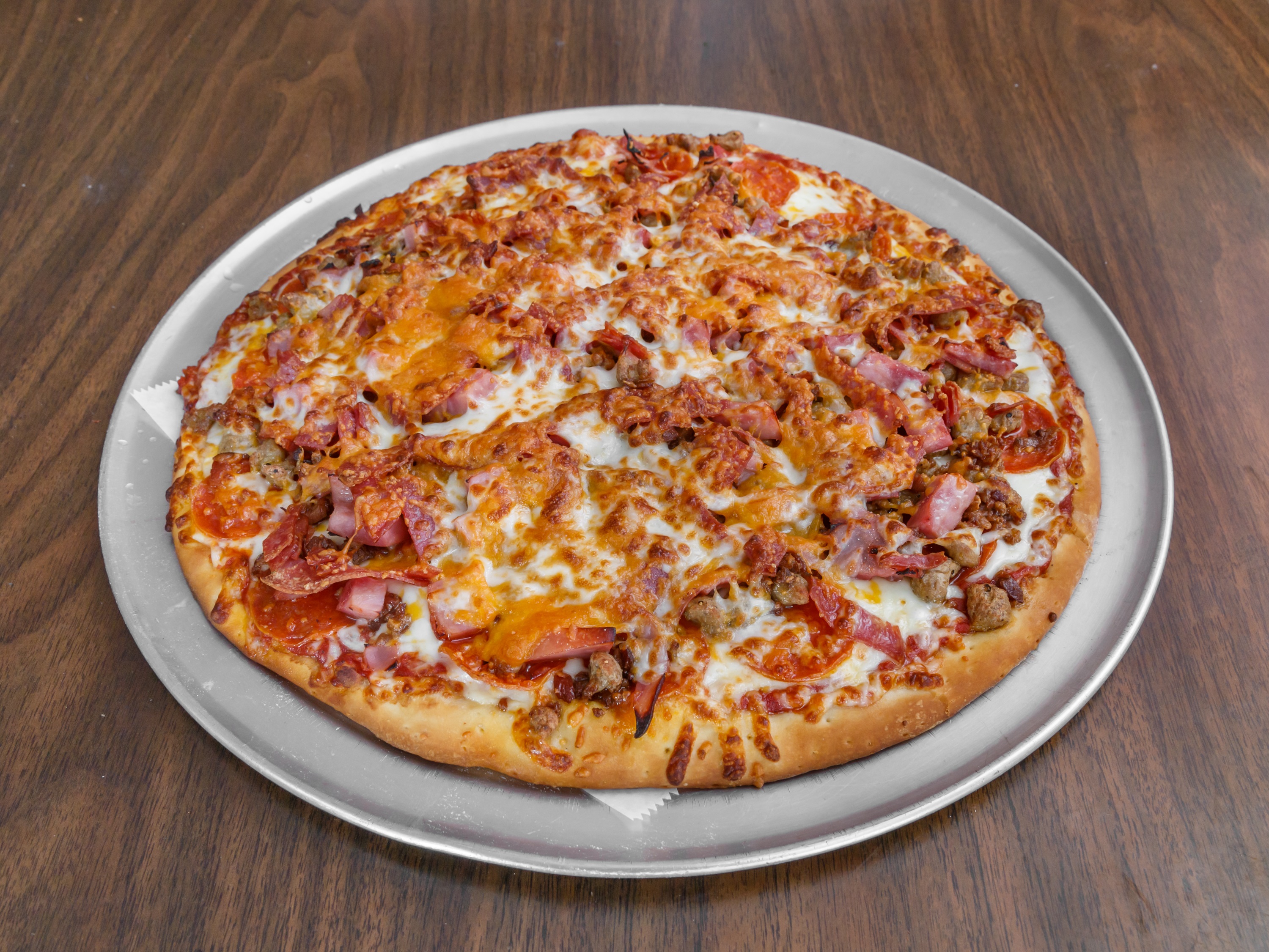 Order Meat Supreme Pizza food online from Original Gyro Pizza & Hoagies store, Pittsburgh on bringmethat.com