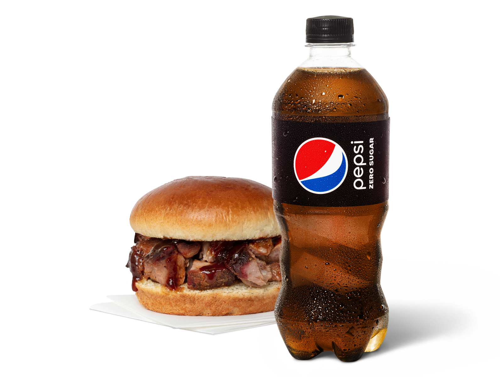 Order Slow-Smoked Chopped Pork Sandwich & Pepsi Zero food online from Pep Place store, Yuma on bringmethat.com