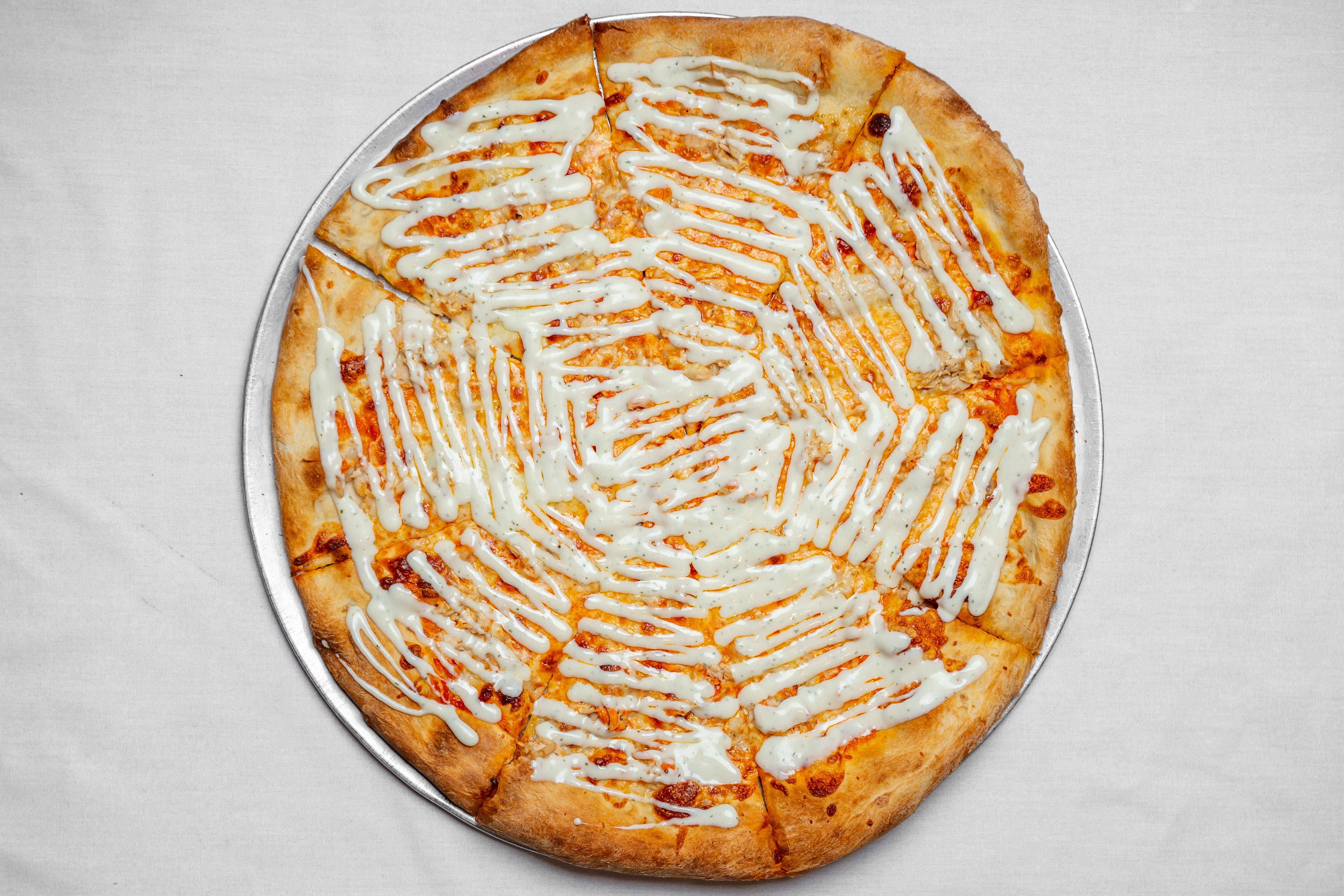 Order Buffalo Chicken Pizza - Large food online from Mancino's Pizza & Italian Cuisine store, Denville on bringmethat.com