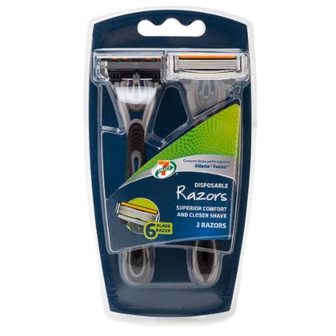 Order 7-Select Men's 6 Blade Razors 2 Pack food online from Speedway store, Centerville on bringmethat.com