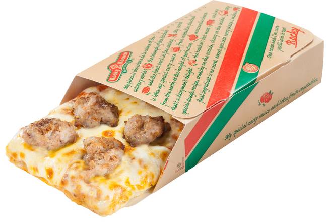 Order Italian Sausage Regular Slice food online from Rocky Rococo store, Brooklyn Park on bringmethat.com