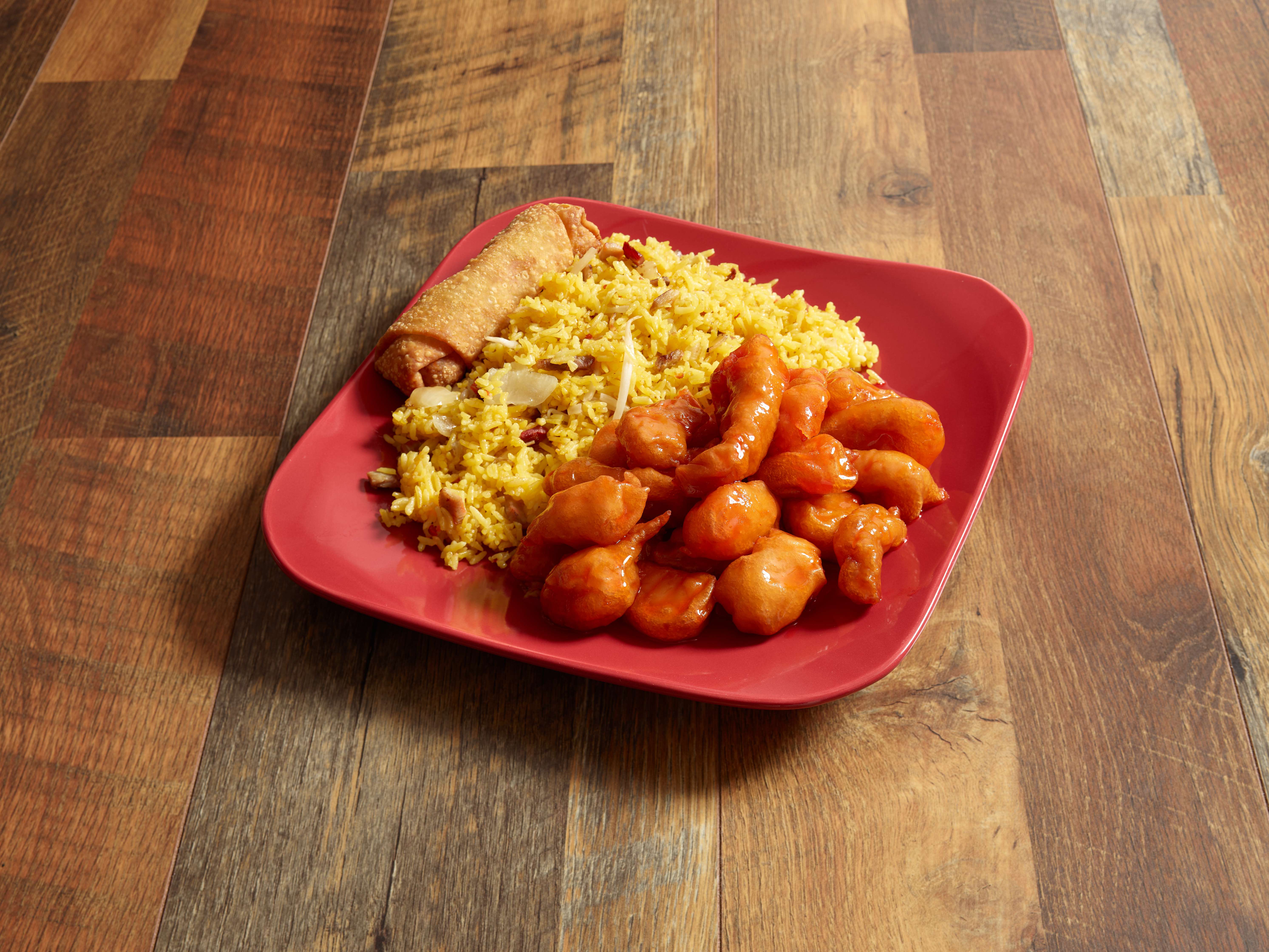 Order C7. Sweet and Sour Chicken Combination Plate food online from Green Shell store, Troy on bringmethat.com