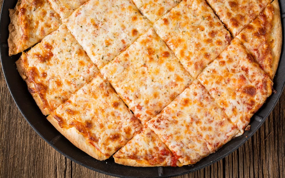 Order Thin Crust Cheese Pizza - 12" (12 Slices, Serves 2 People) food online from Rosati Pizza store, Scottsdale on bringmethat.com