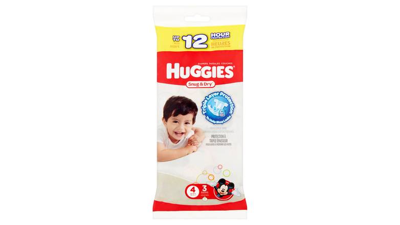 Order Huggies Diapers Size 4- 3 Ct food online from Trumbull Mobil store, Trumbull on bringmethat.com