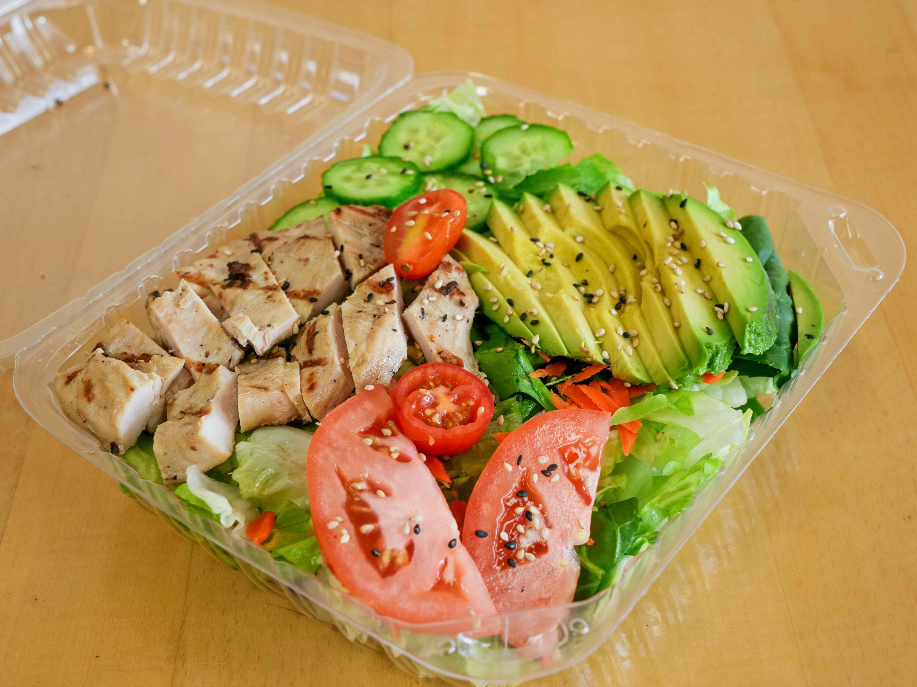 Order Chicken Avocado Salad food online from Hayashi store, Mission Viejo on bringmethat.com