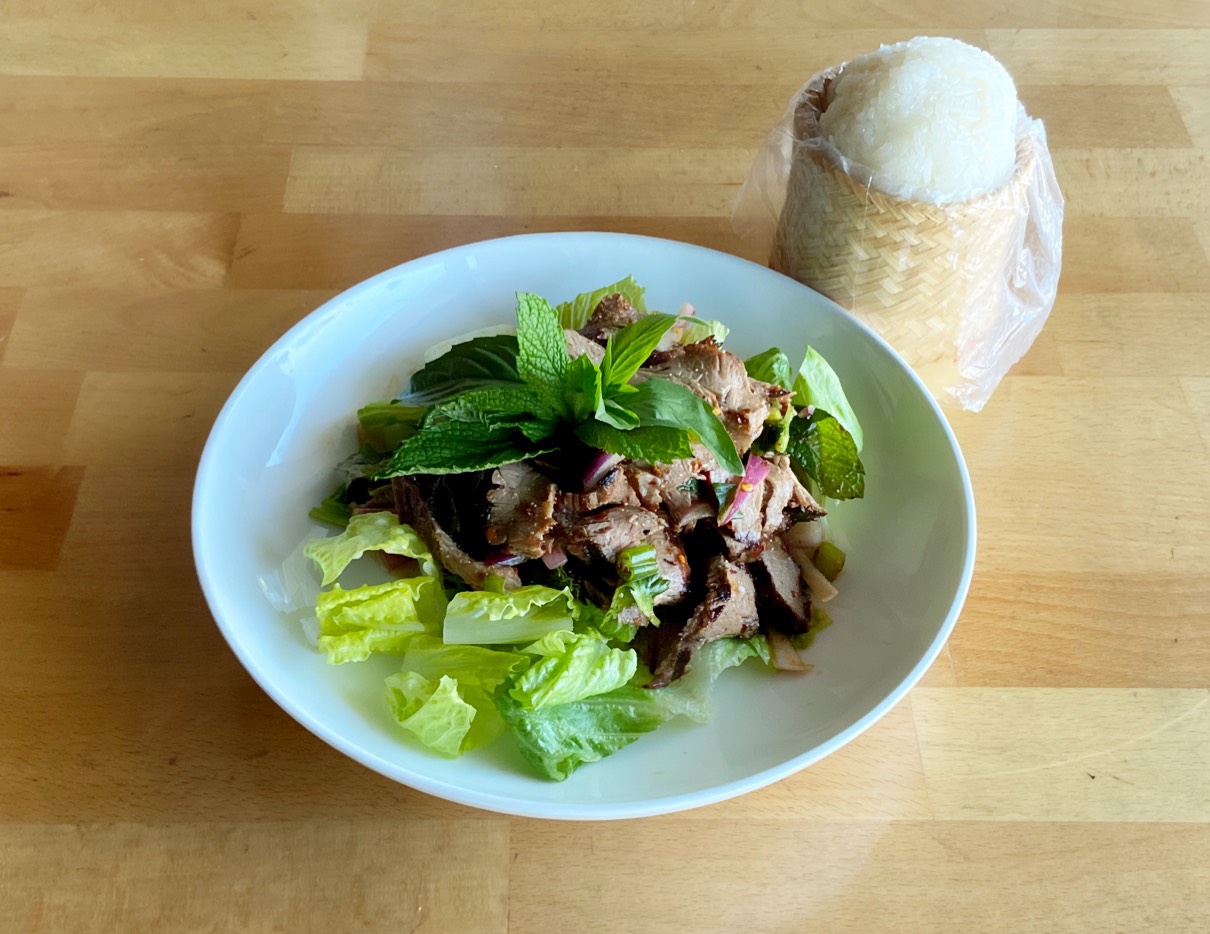 Order THAI WATERFALL BEEF SALAD Ⓖ   ( NEUA NAM TOK ) food online from Kiinimm Thai Restaurant store, Rockville on bringmethat.com