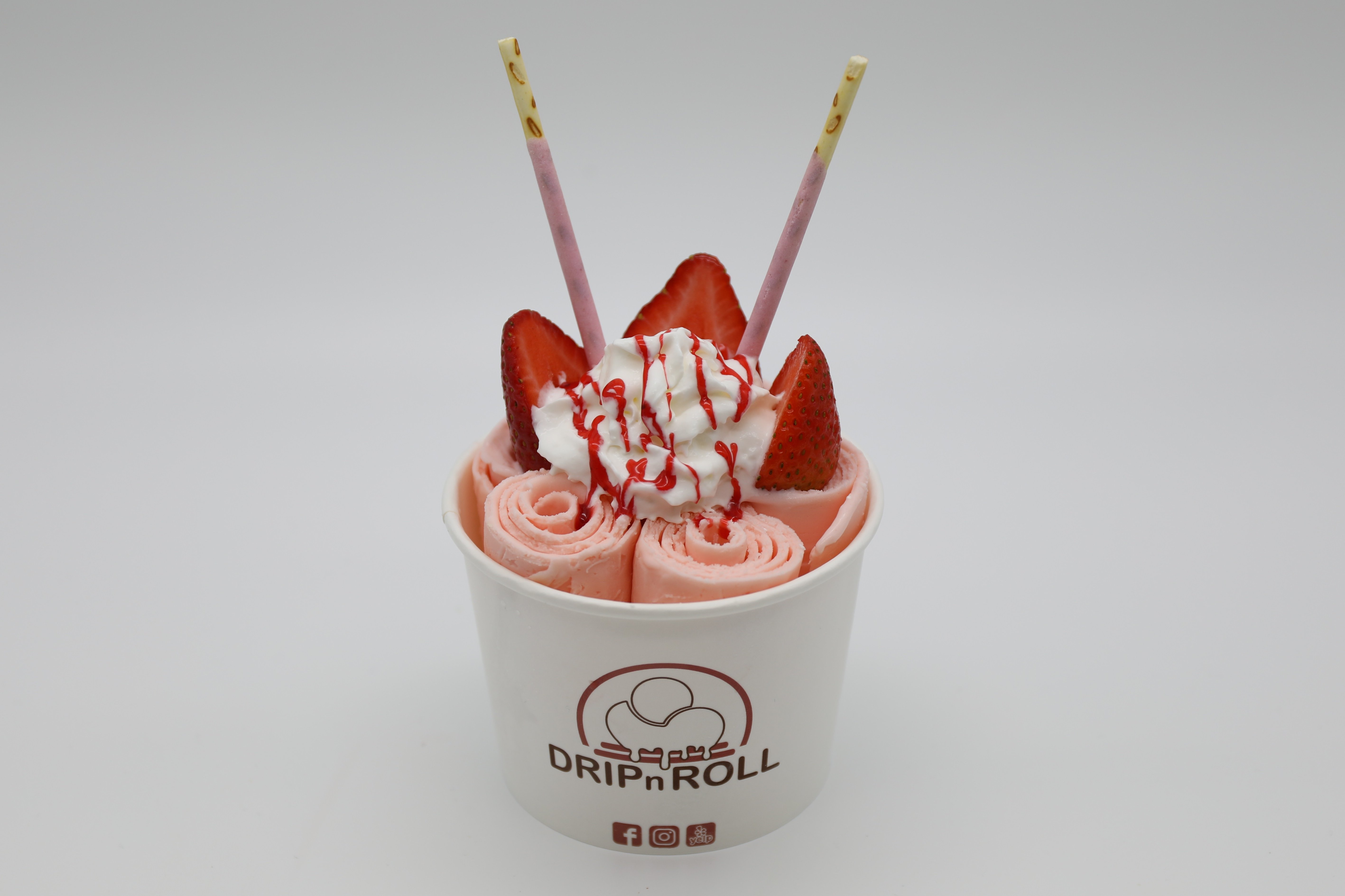 Order Strawberry Cream food online from DripNRoll store, McKinney on bringmethat.com