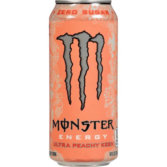 Order Monster Energy Peachy Keen 16oz food online from Casey store, Terre Haute on bringmethat.com