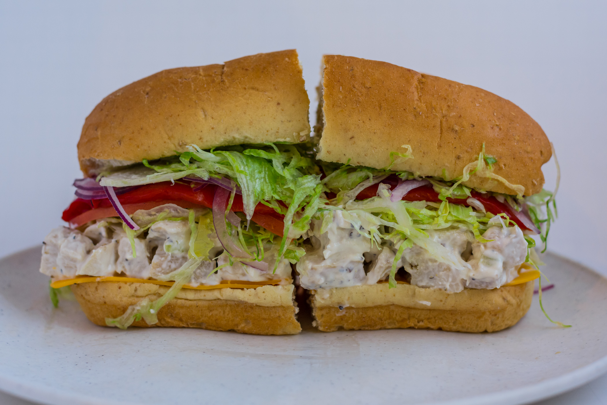 Order 14. Chicken Salad Sub food online from Jersey Boyz Subs & Deli store, Overland Park on bringmethat.com