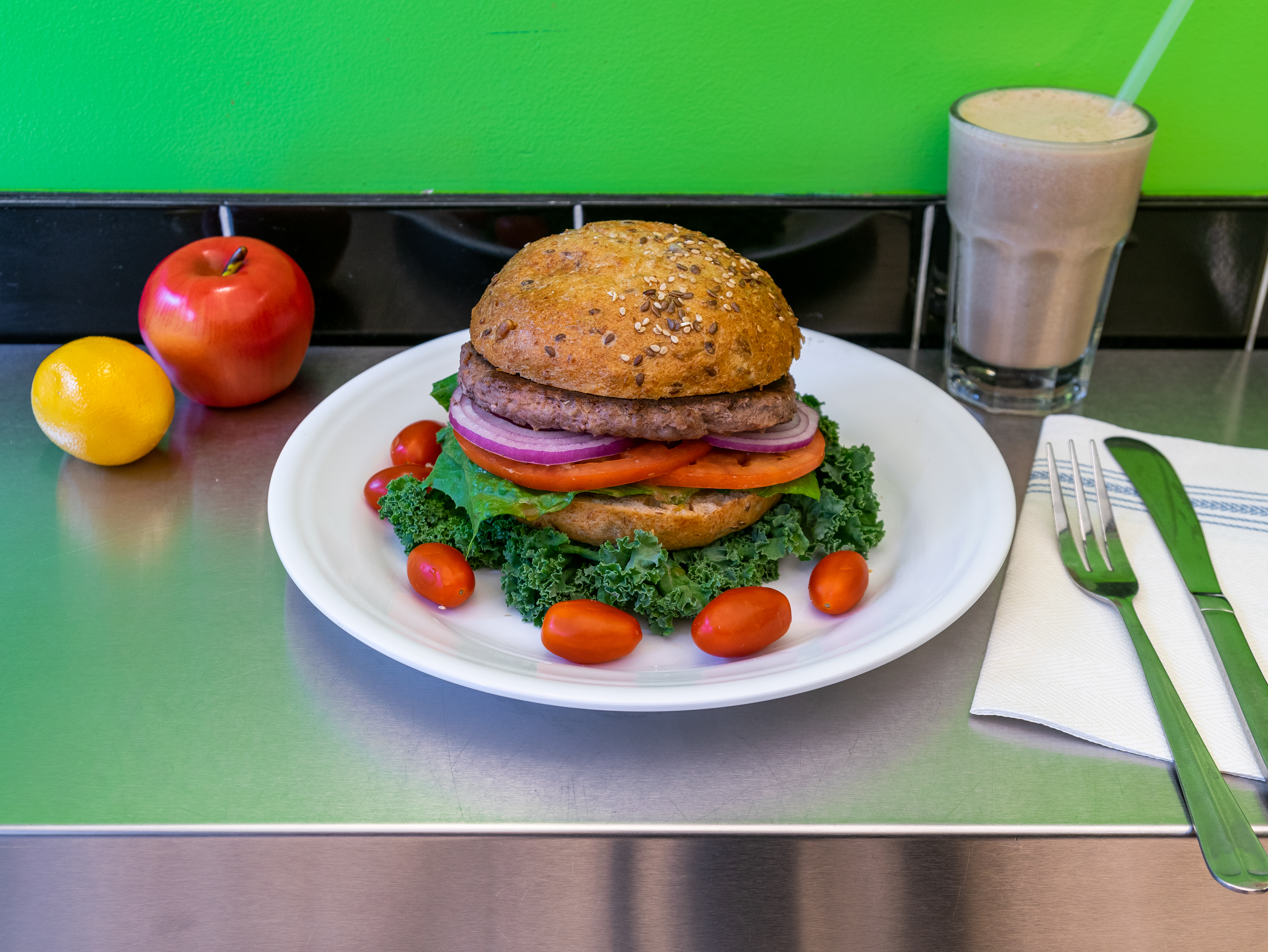 Order Bison Burger food online from The Juice Shop - Chelsea store, New York on bringmethat.com