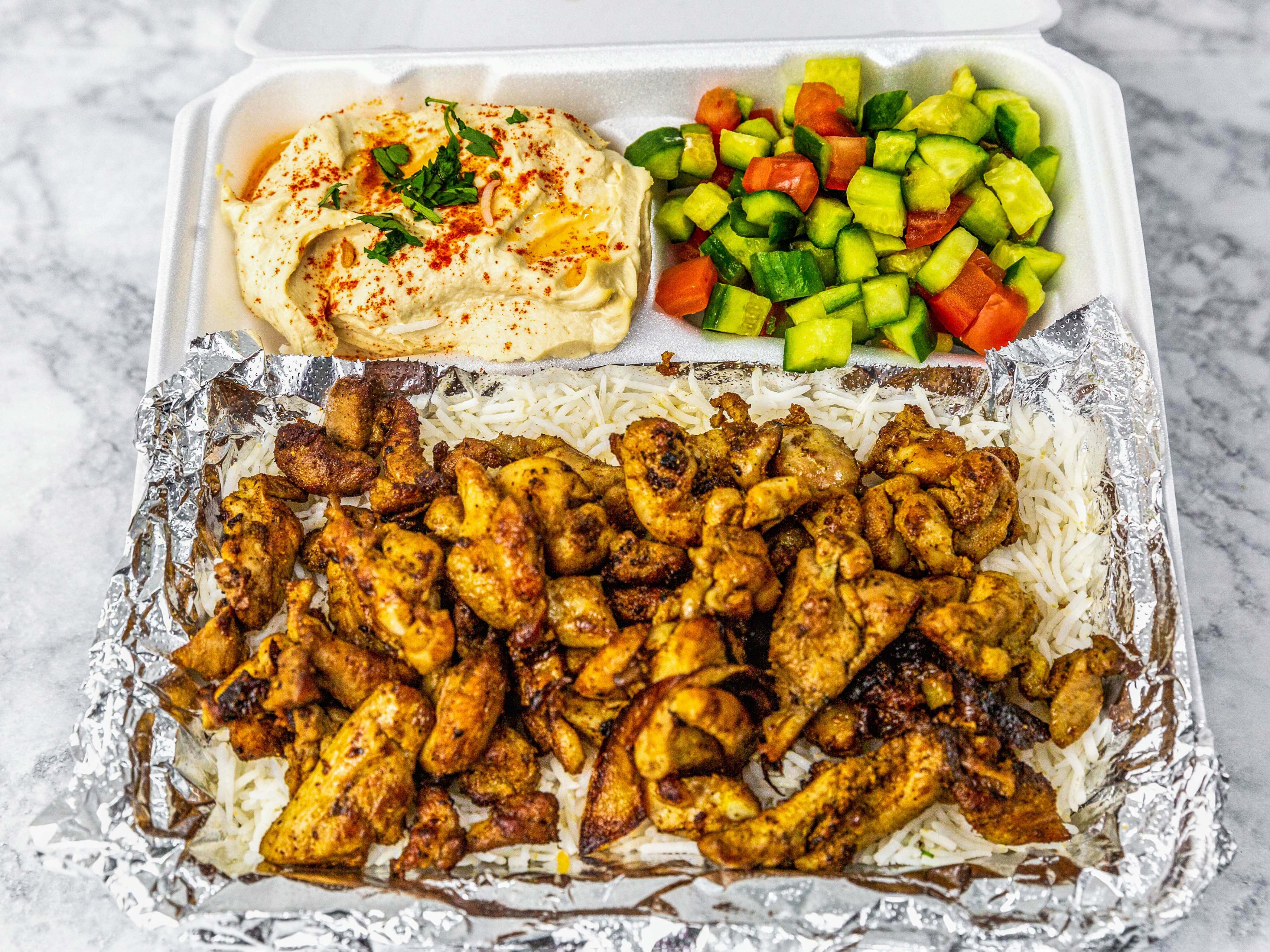 Order Chicken Shawarma Signature Lunch Special food online from Rabbi's Daughter store, Los Angeles on bringmethat.com