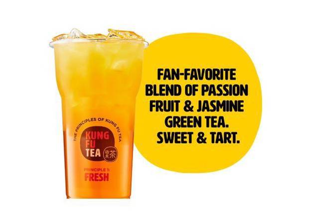Order Passion Fruit Green Tea food online from Kung Fu Tea store, Springfield on bringmethat.com