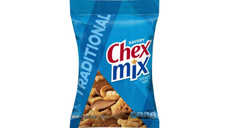 Order Chex Mix Small Traditional Snack Mix  3.75 oz food online from Valero Food Mart store, Murrayville on bringmethat.com