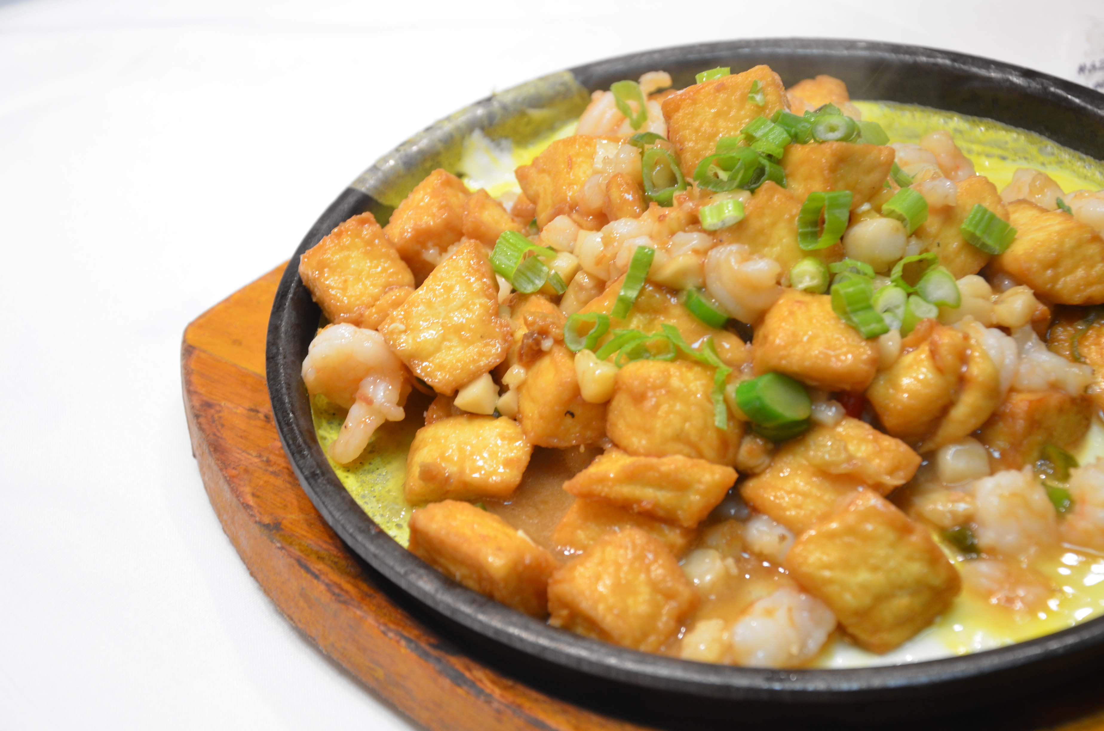 Order Sizzling Egg Tofu with Diced Seafood food online from Asian Pearl store, Richmond on bringmethat.com