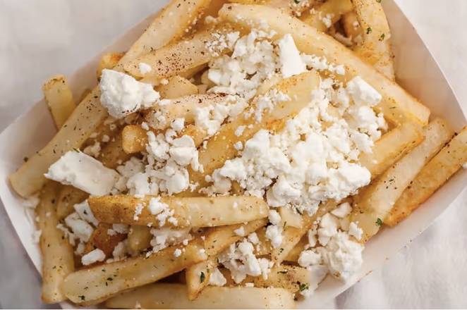 Order Sophie's Feta Fries food online from Sophie Mediterranean Grill store, San Jose on bringmethat.com