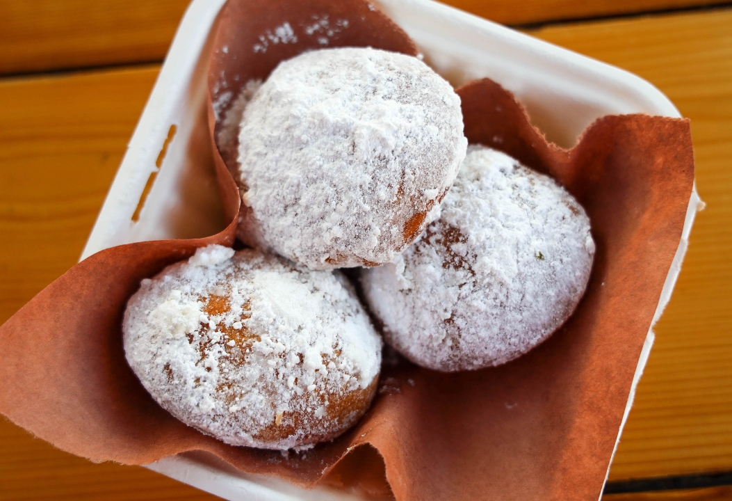 Order Stuffed Beignets (3) food online from Blu's Barbeque & Bbq Catering store, Dallas on bringmethat.com