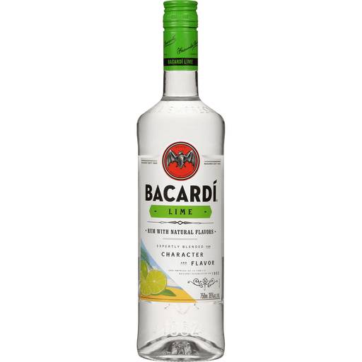 Order Bacardi Flavored Rum Lime (750 ML) 125635 food online from BevMo! store, Citrus Heights on bringmethat.com