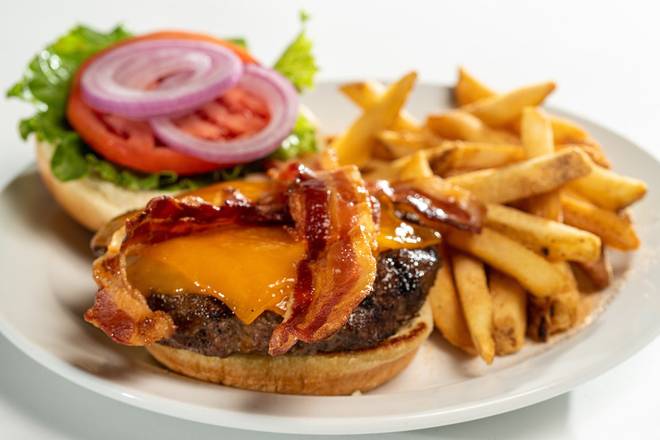 Order BACON & CHEDDAR BURGER food online from Glory Days Grill store, Hunter Mill on bringmethat.com