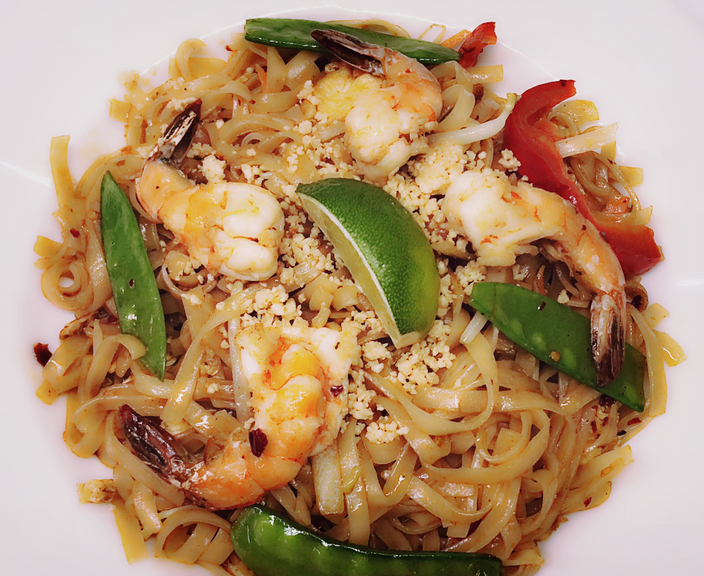 Order Shrimp Pad Thai food online from Blue Pacific Sushi Grill store, Lancaster on bringmethat.com