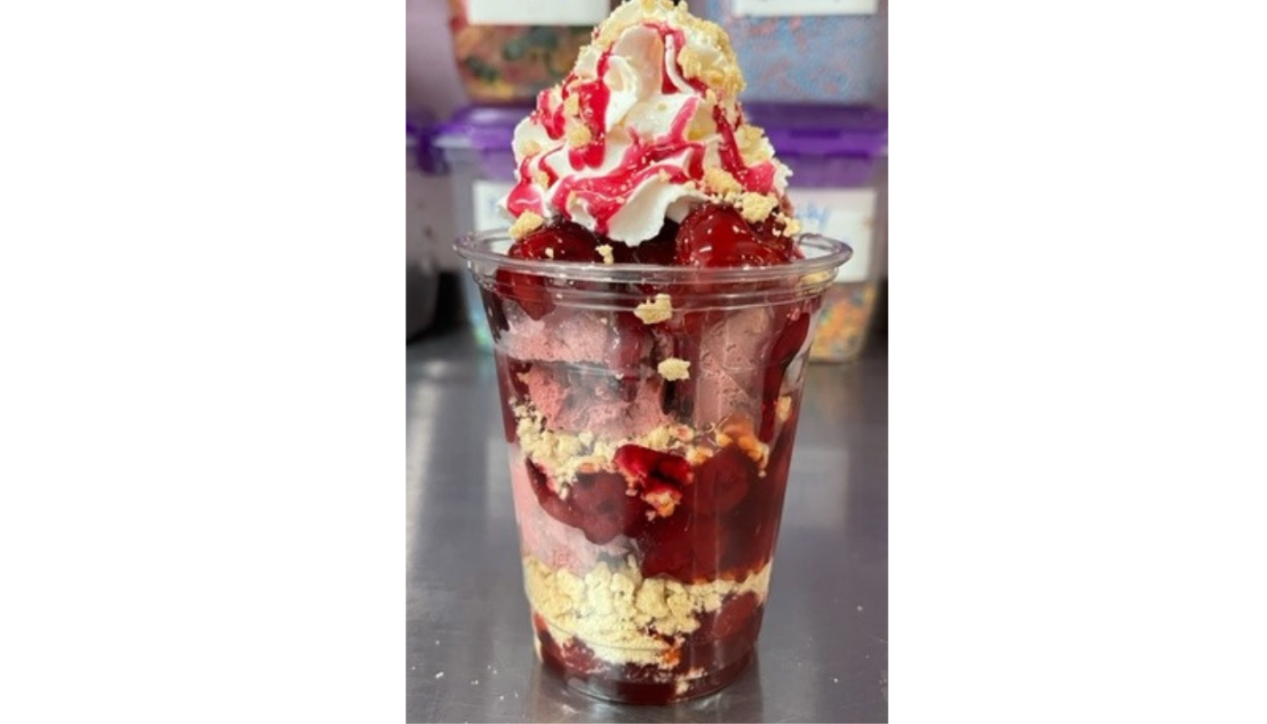 Order My Cherry Pie Sundae food online from Libby Lou Fun Factory store, Columbus on bringmethat.com