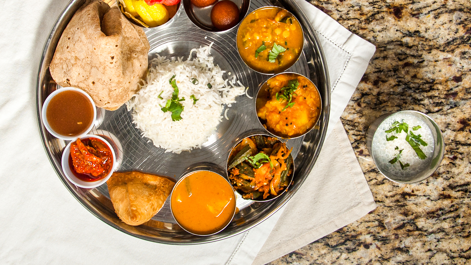 Order Daily Special Thali food online from Chutney store, Austin on bringmethat.com