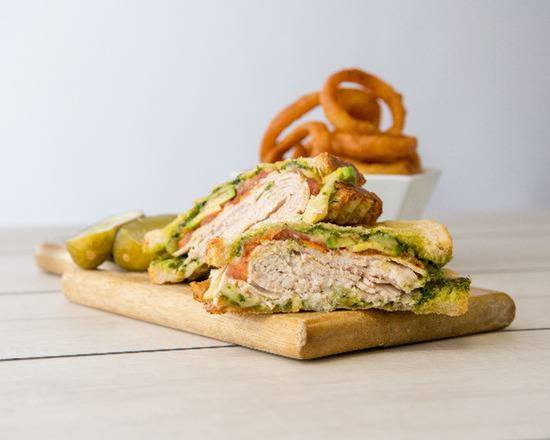 Order Turkey Pesto Sandwich food online from Burgers With Attitude store, Los Angeles on bringmethat.com