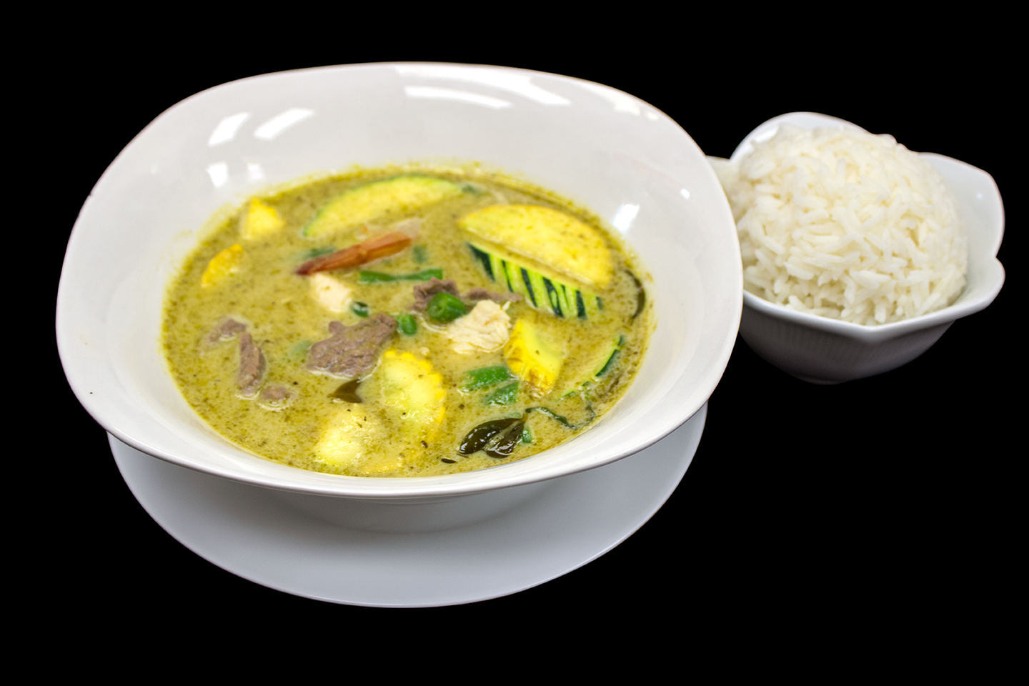 Order E4 GREEN CURRY food online from Thai Lucky Restaurant store, San Antonio on bringmethat.com