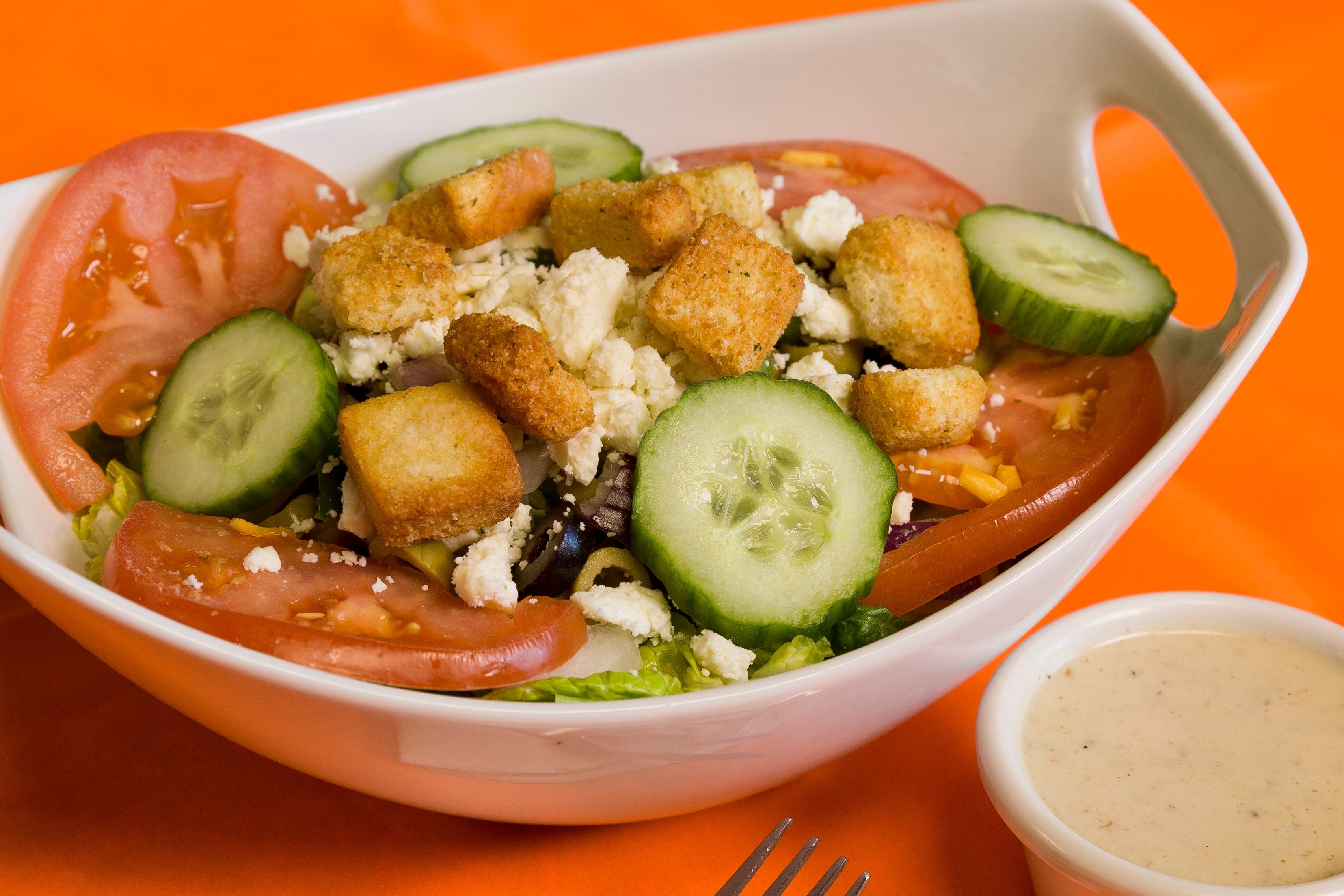 Order Greek Salad food online from Druid City Deli & Sandwich Shop store, Tuscaloosa on bringmethat.com