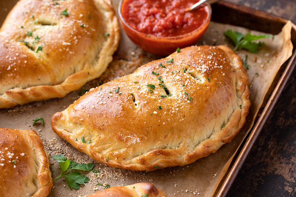 Order BBQ Chicken Calzone food online from Dino's store, Albany on bringmethat.com