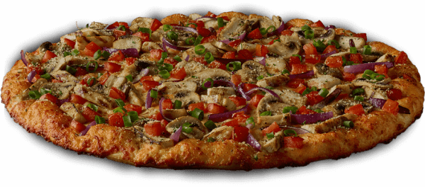 Order Chicken & Garlic Gourmet Pizza food online from Round Table Pizza store, Burbank on bringmethat.com