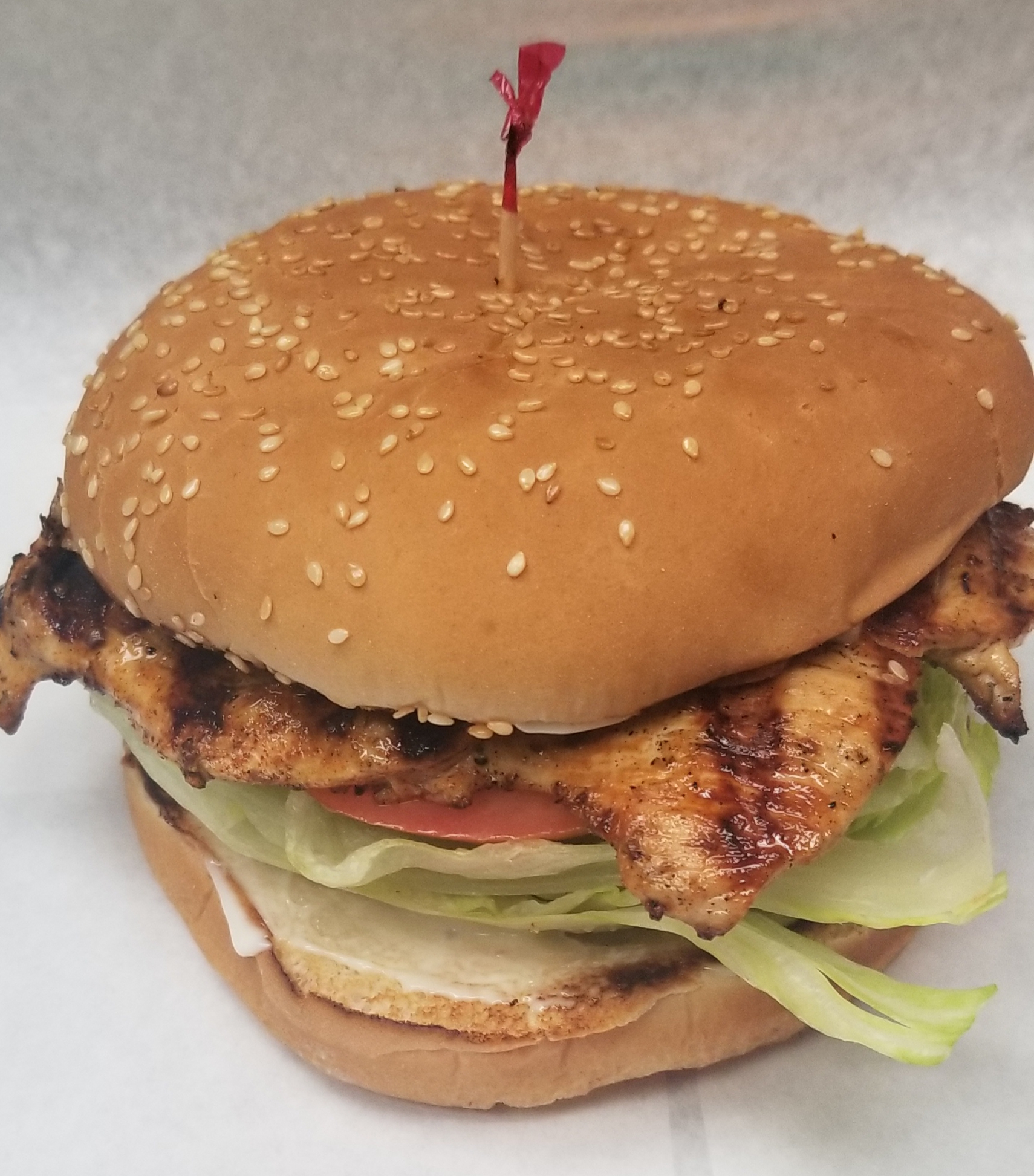 Order Broiled Chicken Sandwich food online from Jim Burgers store, Upland on bringmethat.com