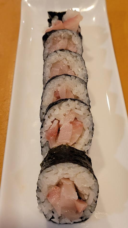 Order Yellowtail (6 pcs) Roll food online from Jin Sushi store, Downey on bringmethat.com