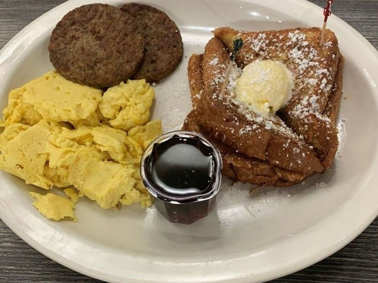 Order Vegan French Toast Combo OO food online from Biscuits Cafe store, Chandler on bringmethat.com
