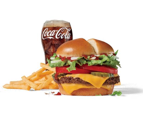 Order Large Jumbo Jack® Cheeseburger Combo food online from Jack In The Box store, Alton on bringmethat.com